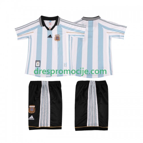 Argentina Dres Retro Dječji Domaći 1998 Kratkih Rukava Argentina Dres Retro Dječji Domaći 1998 Kratkih Rukava